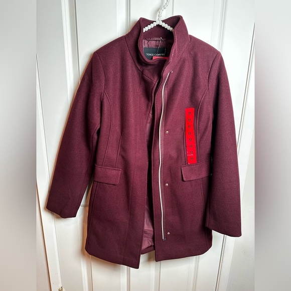 Vince Camuto Jackets & Blazers - Vince Camuto Women's Burgundy Trench Coat